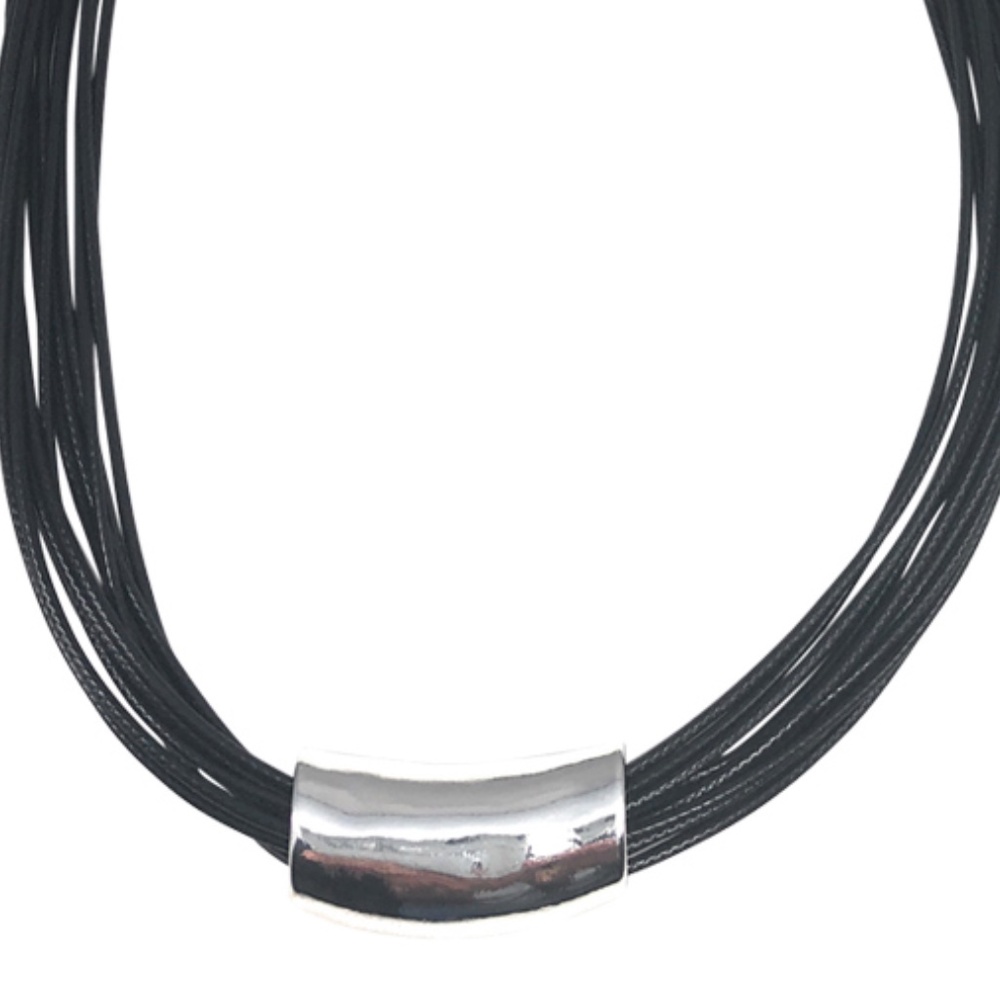 Pendant Necklace Black Cords w/Earrings - Picture 4 of 4